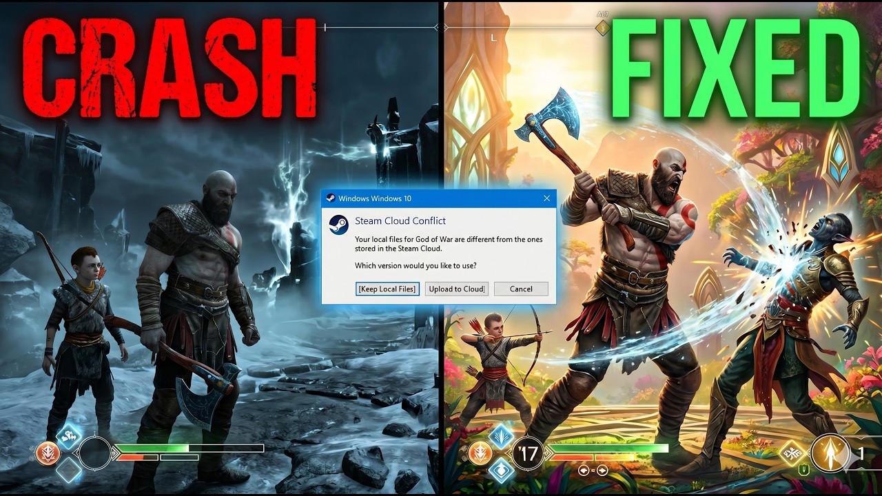 How to Fix Steam Cloud Sync Conflicts & Ensure Offline Progress for God of War ✅