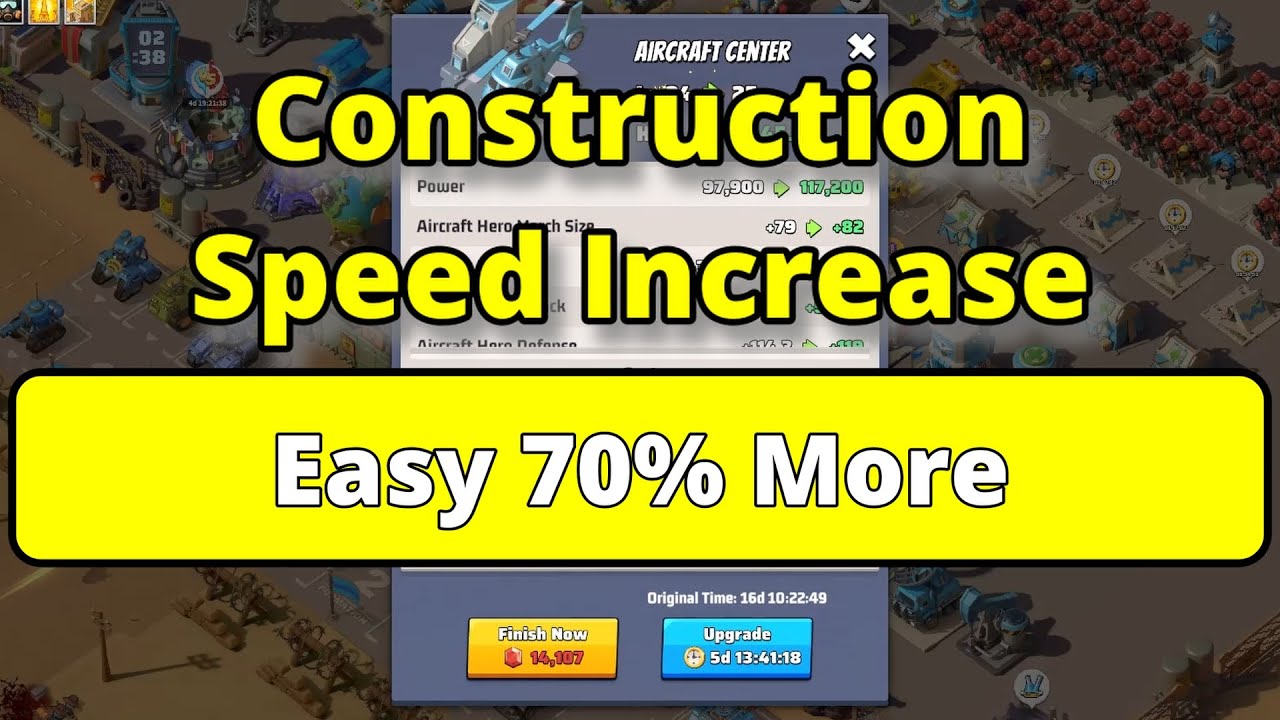 70% Construction Speed BOOST! MAX your Building in Last War: Survival Game