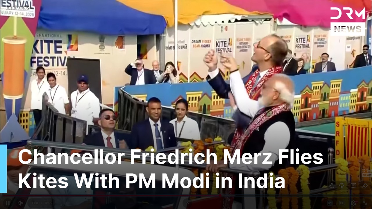 HISTORIC CEREMONY: Germany's Merz Joins India's PM Modi at International Kite Festival | AC1G