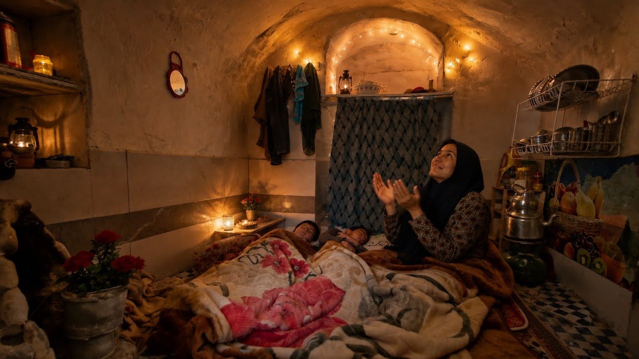 In the embrace of a mountain cave; the bed of mother and sons in wartime conditions
