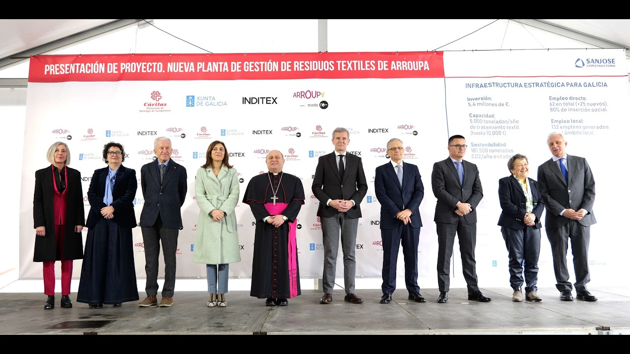 Arroupa inicia en Santiago la construcción de su nueva planta de procesado textil