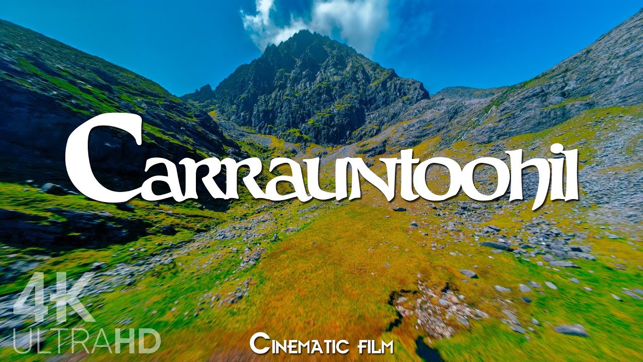 Carrauntoohil &ndash; from foothills to summit, Cinematic Relaxing 4K FPV drone footage, IRELAND