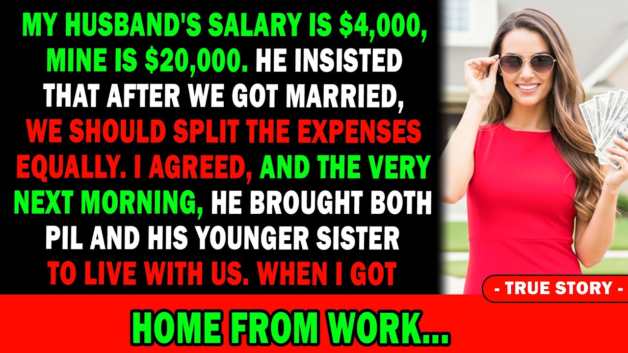 💵Husband Earns $4,000, I Earn $20,000. 🤑He Demands Split Expenses After Marriage,😏 Then I...