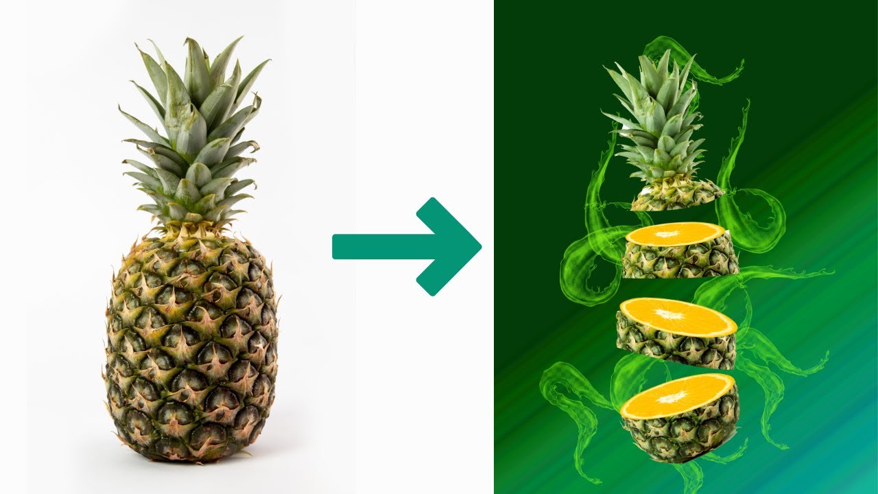 photo manipulation of fruit slice step by step guide| photopea tutorial