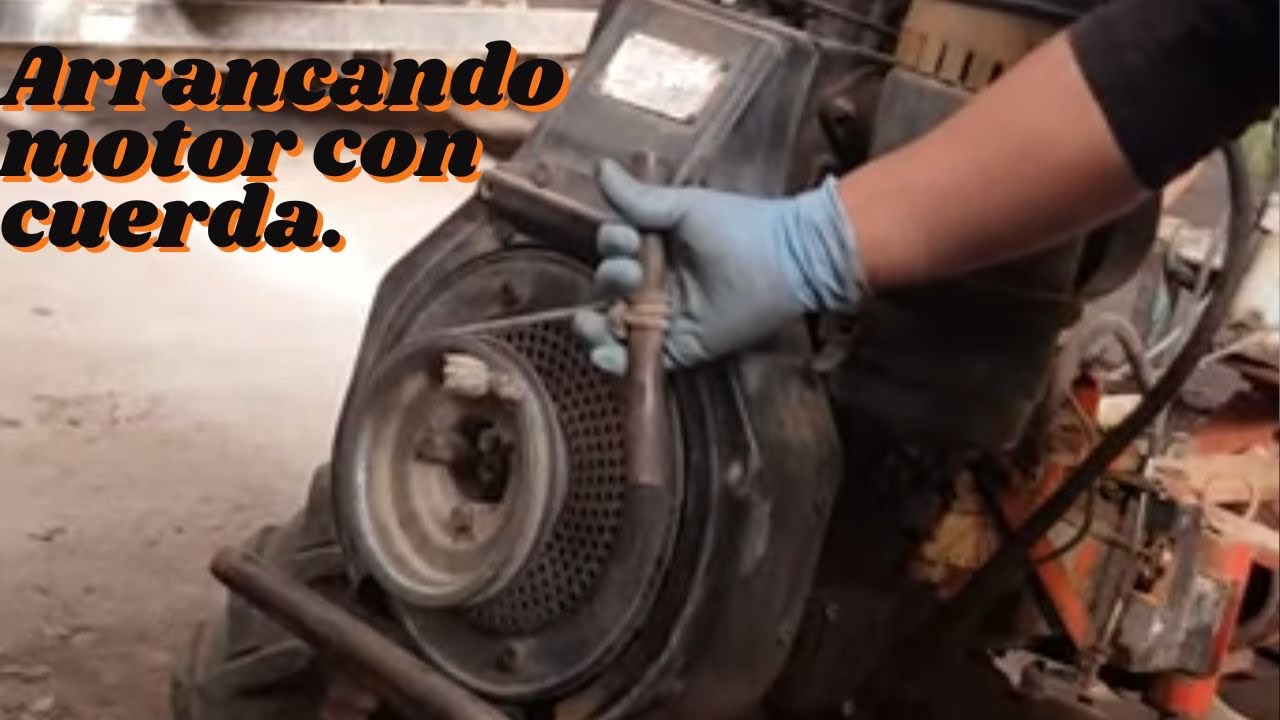Como encender motores diésel de polea con soga.