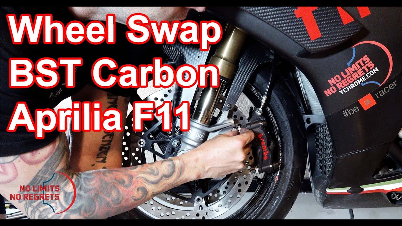 BST CARBON FIBER WHEELS Install - 2019 Aprilia RSV4 RF Upgrades