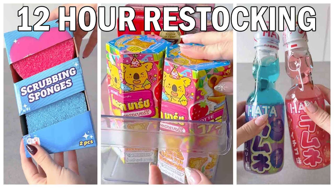 12 Hours Of Restocking/Organizing/Cleaning ASMR Videos To Fall Asleep To