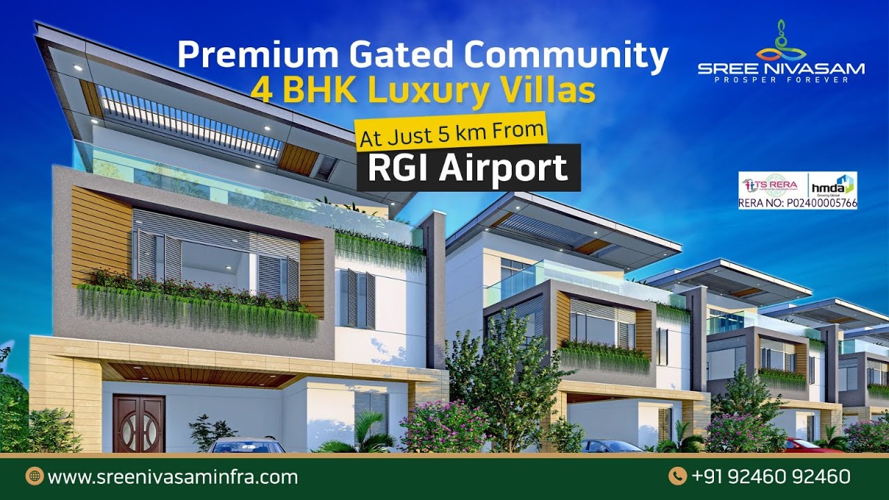Premium Gated Community 4BHK Luxury Villas In Hyderabad Nr Shamshabad Airport | Luxury Park 2