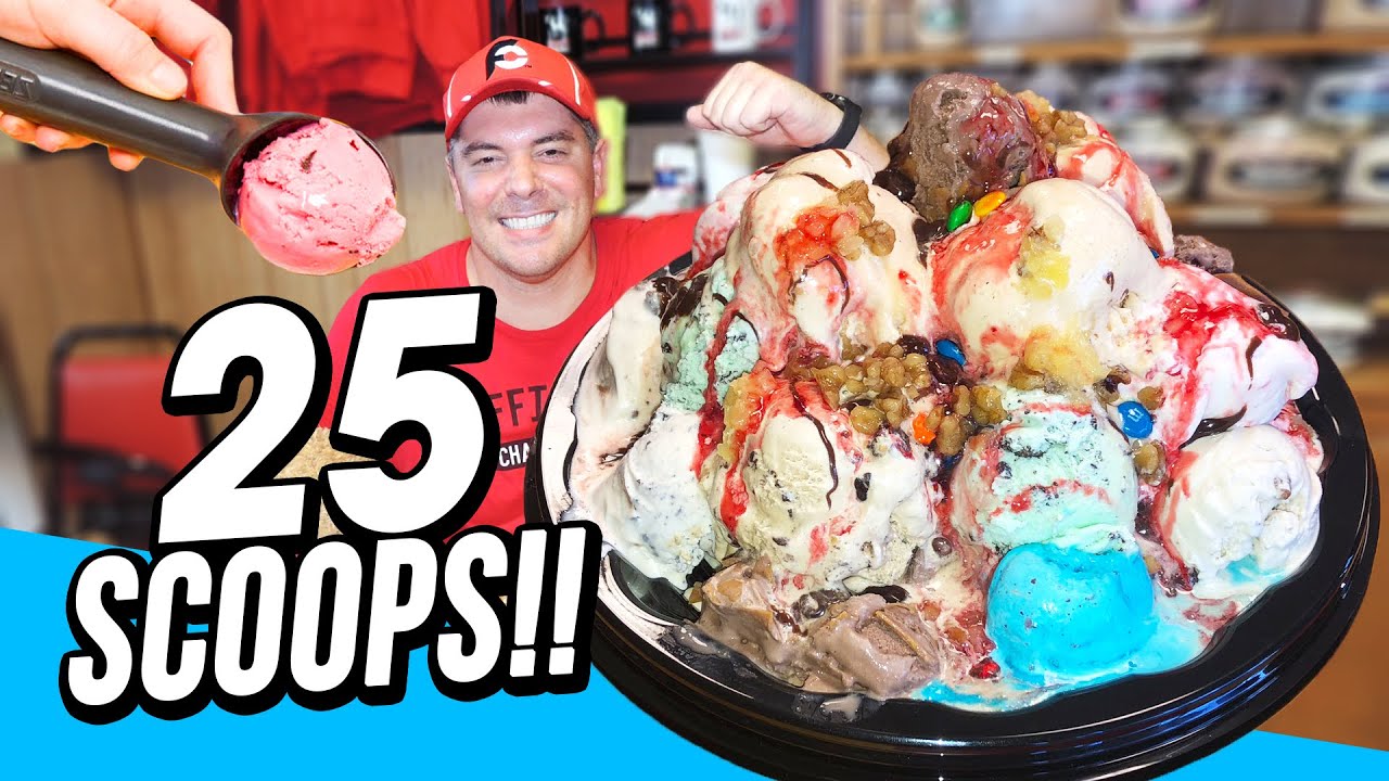 Morgan's Undefeated 25-Scoop Ice Cream Sundae Challenge!!