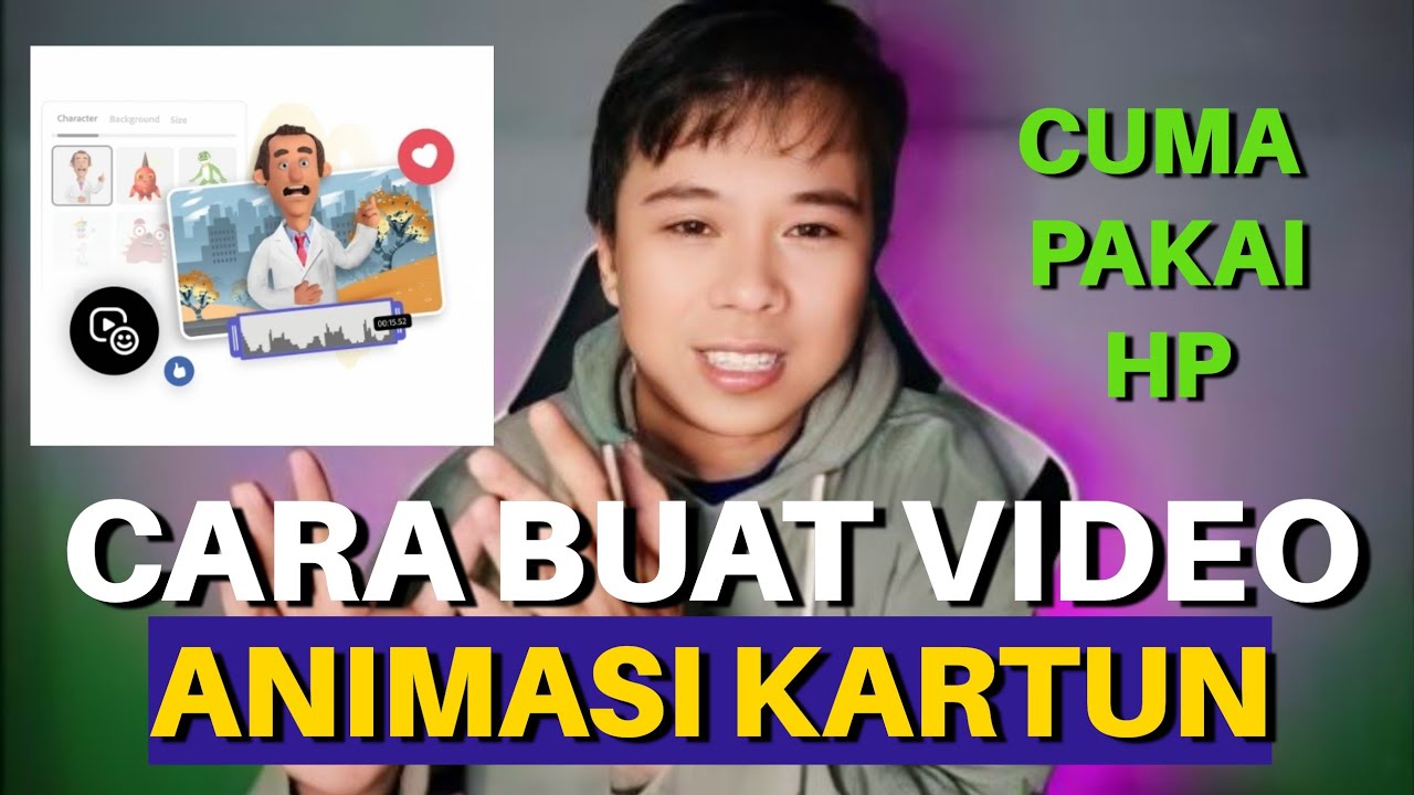 CARA BUAT VIDEO ANIMASI KARTUN CUMA PAKAI HP☑️ BISA JADI IDE KONTEN ‼️😍😍
