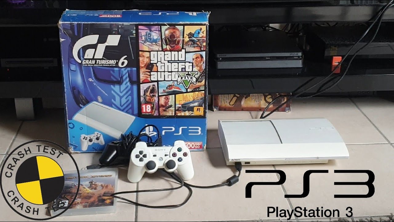 CRASH TEST Console PS3 Ultra Slim blanche de Vide Grenier 🙂