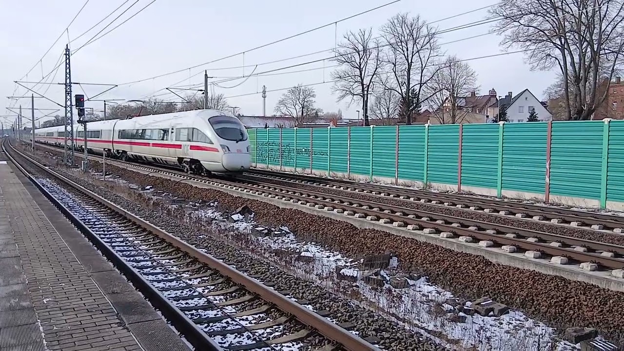 ICE-T Durchfährt Bahnhof Rathenow Richtung Berlin. 19.02.2026