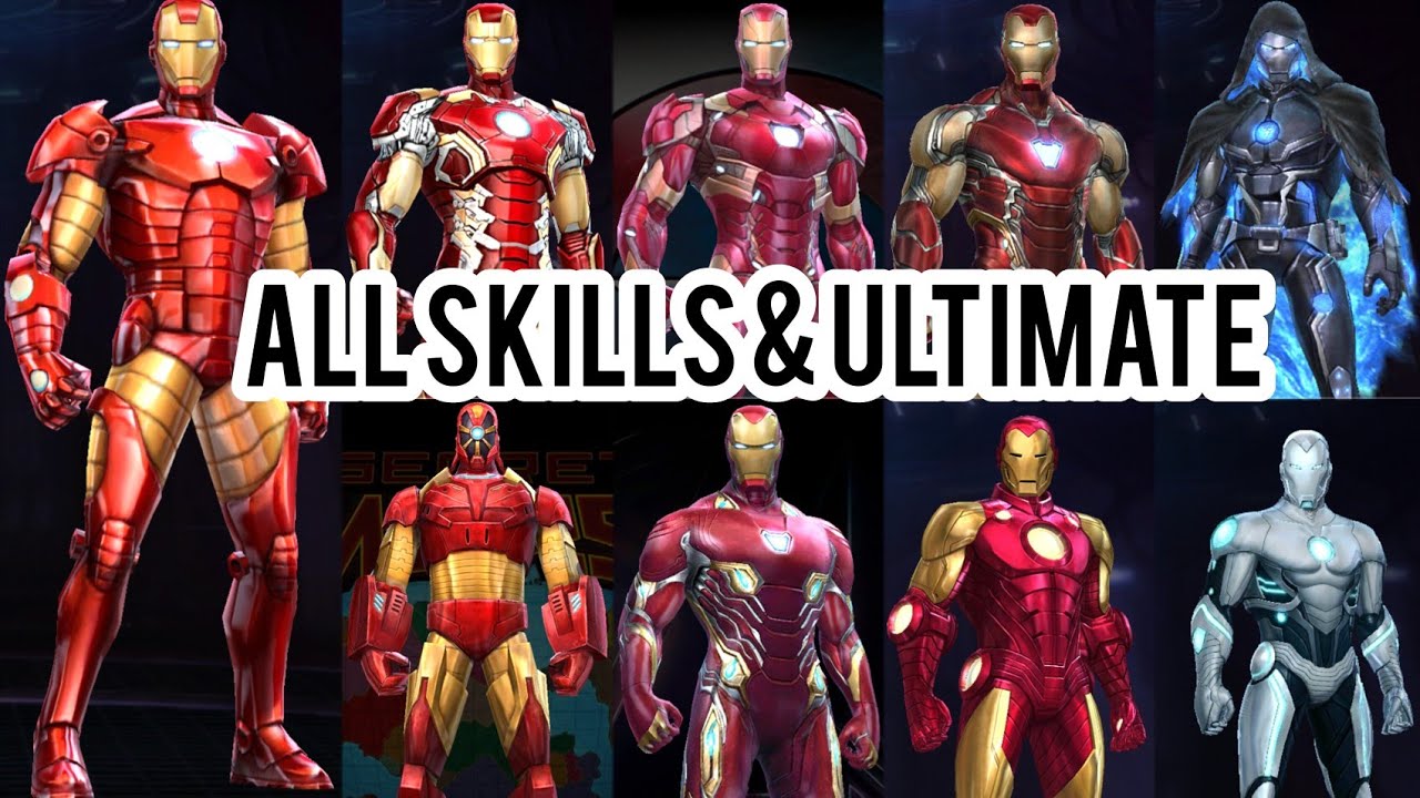 Marvel Future Fight : All Iron Man Skills & Ultimate