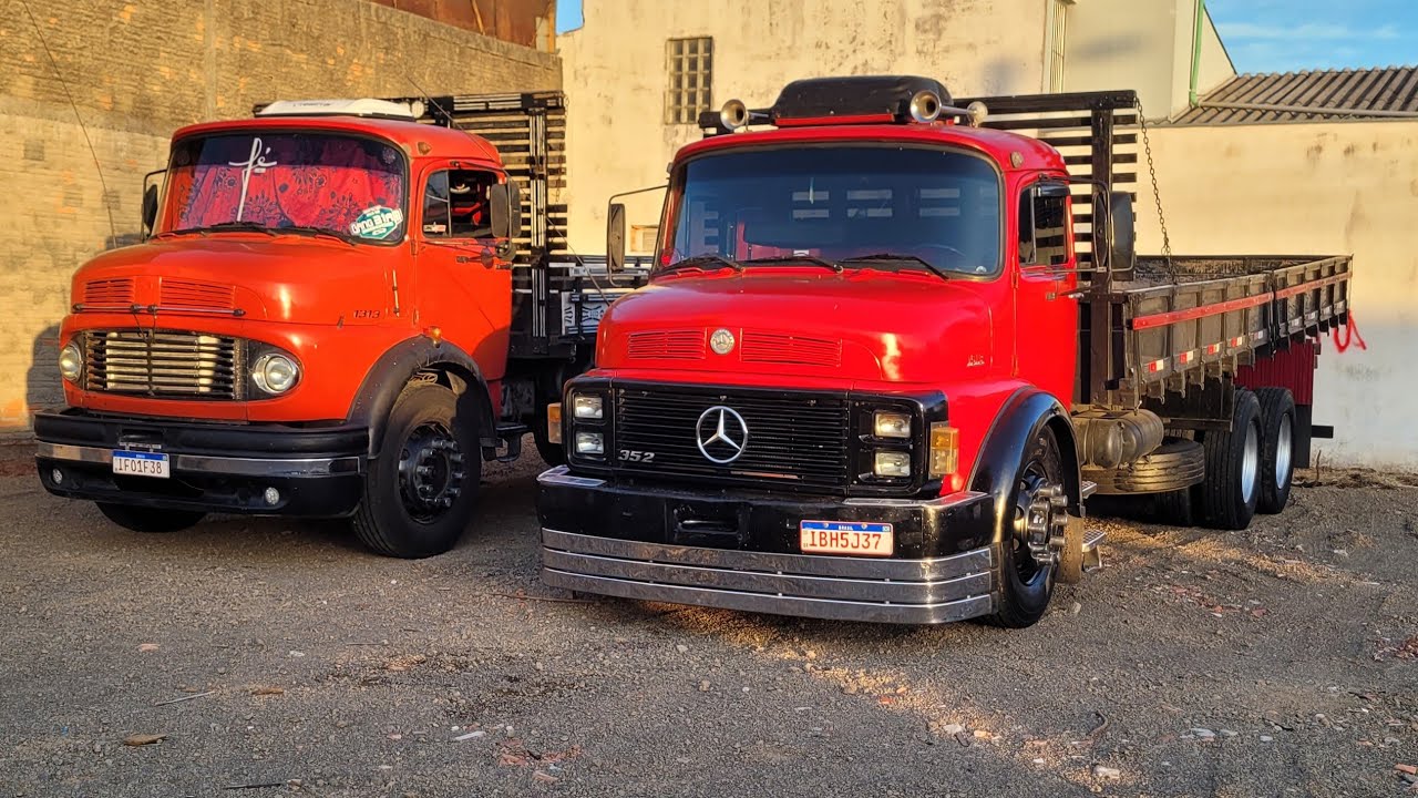 instalação do intercooler no motor 352 mercedes, mostrando como caminhão depois de levantado.