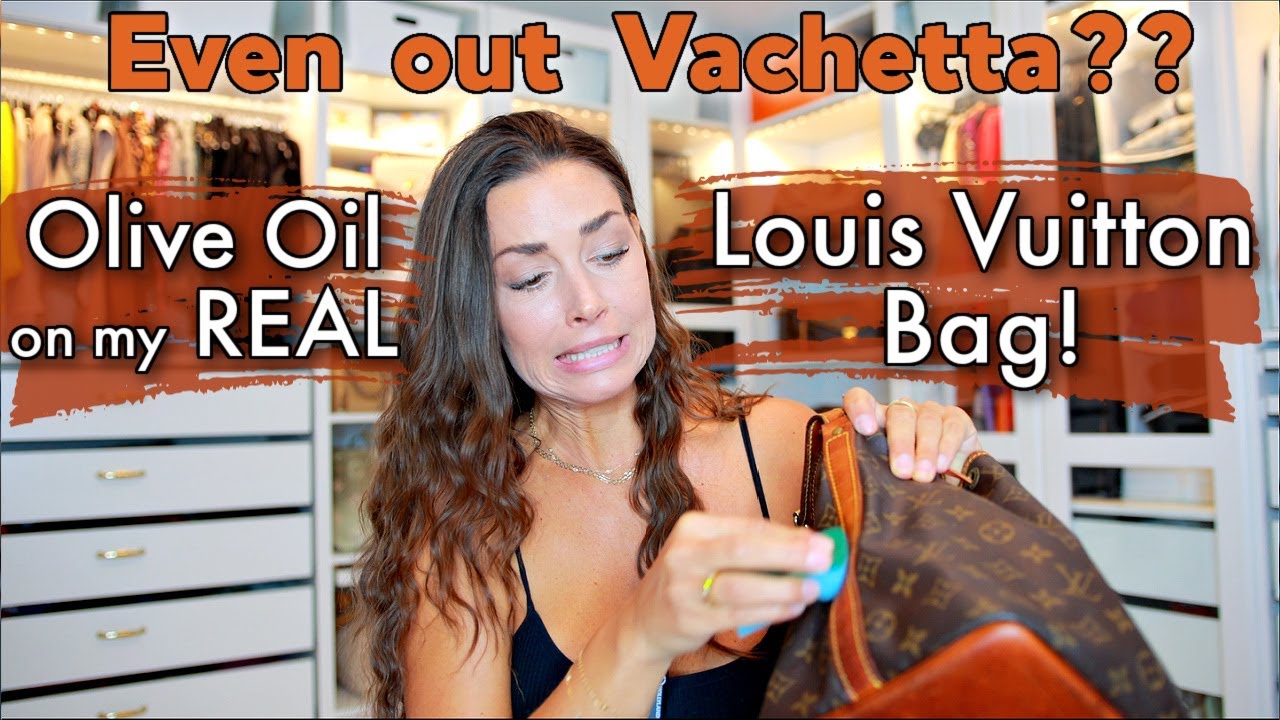 Using Olive Oil  on my REAL Louis Vuitton BAG!?! 🫣 To even out Vachetta