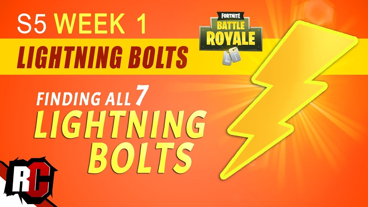 Fortnite | All 7 LIGHTNING BOLTS / WEEK 1 Challenge (Season 5 Week 1 Lightning Bolt Locations)