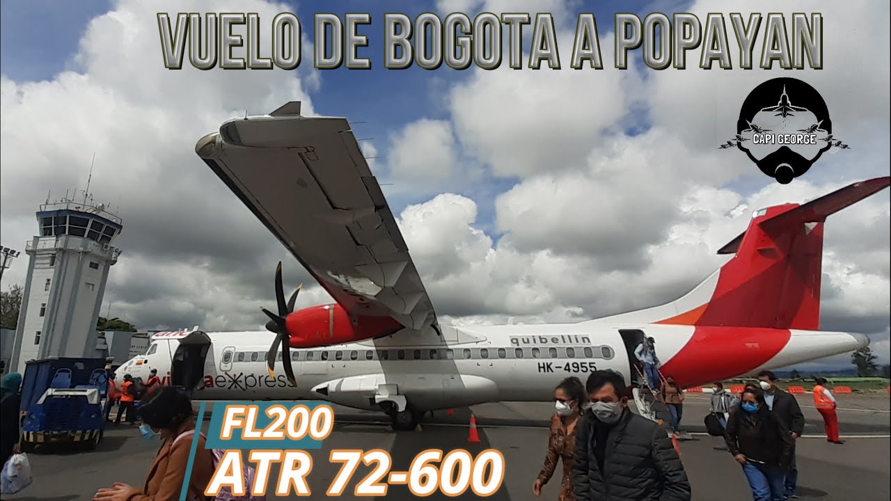 🛫VUELO BOGOTA A POPAYAN EN ATR 72-600 DE AVIANCA 🛫 OBSERVAMOS HIELO A FL200 🤔 SKBO TO SKPP*