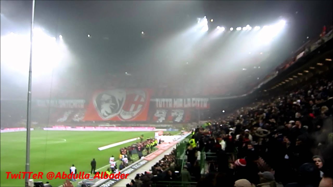 Milan Derby 15-1-2012 .. Ac Milan Song at the san siro before the game