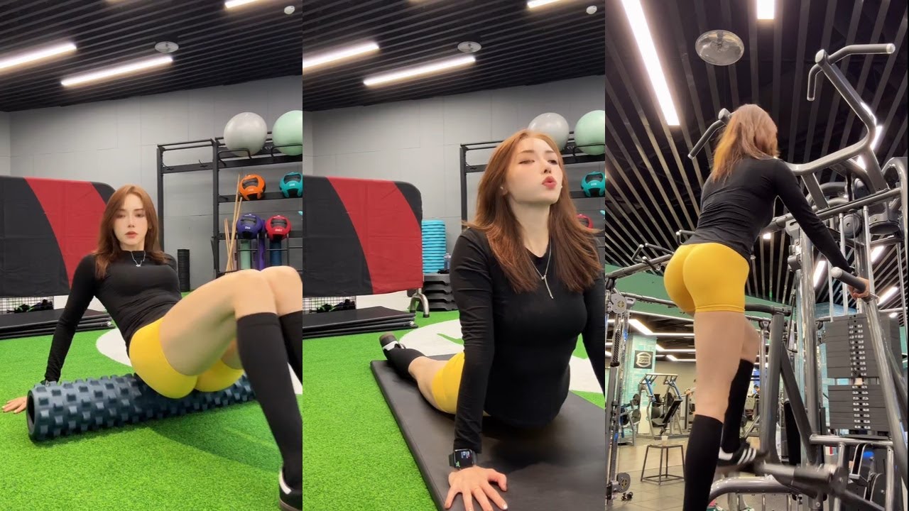 小詩健身房柔韌伸展搭配器械訓練挑戰 | Xiao Shi’s Gym Flexibility and Machine Workout Challenge | 샤오시의 스트레칭과 기구 운동 도전