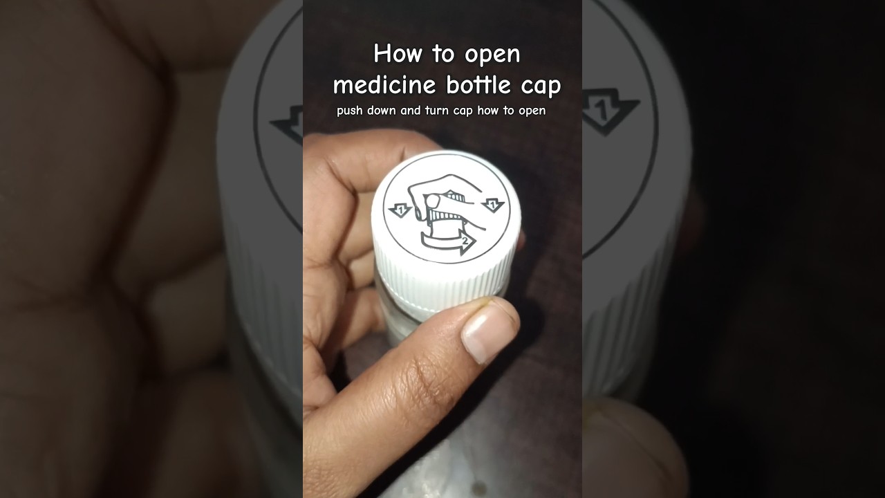 how to open medicine bottle cap | push down and turn cap how to open  #shorts #short #youtubeshorts