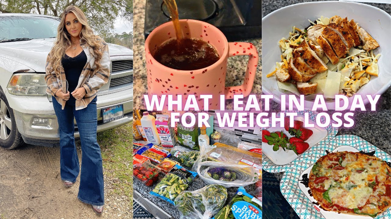 What I Eat in a Day for WEIGHT LOSS | Healthy Grocery Haul, Air Fried Salads and BIG NEWS Update!