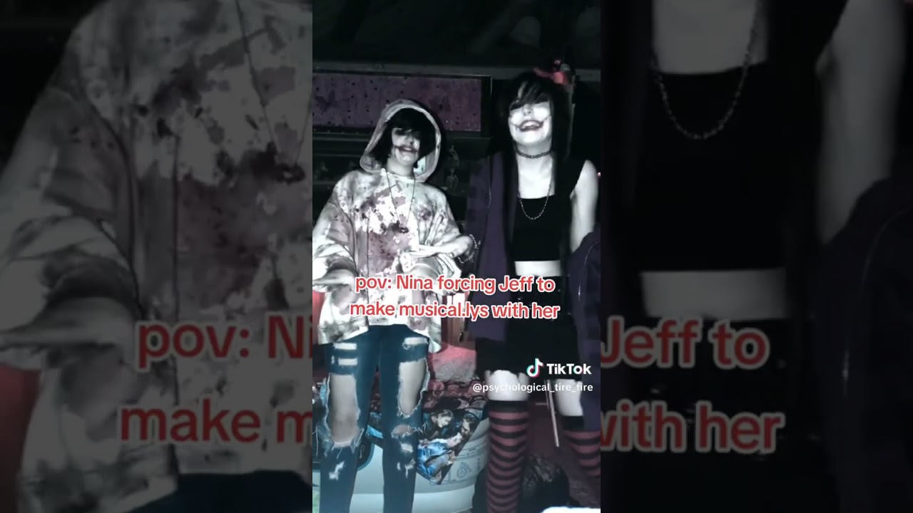 Jeff x Nina and other creepypasta cosplay Tiktok video mix to watch! 💕❤🖤🤍 part 2