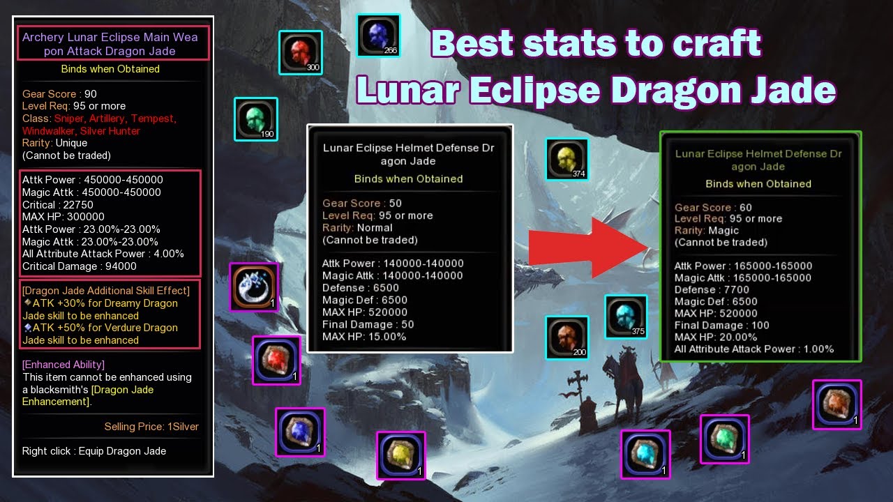 Craft Lunar Eclipse Dragon Jade | Guide and Tips | Dragon Nest Sea