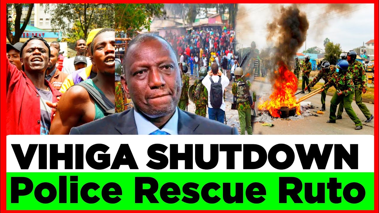 Breaking! Ruto Chased & Heckled in VIHIGA Today, Rescued by Police