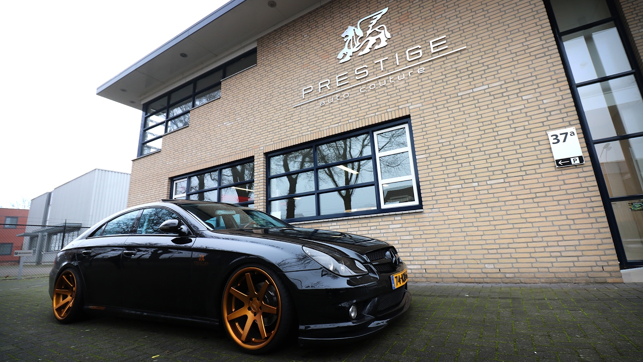 Mercedes Benz CLS on GOLD Ferrada Wheels in The Netherlands