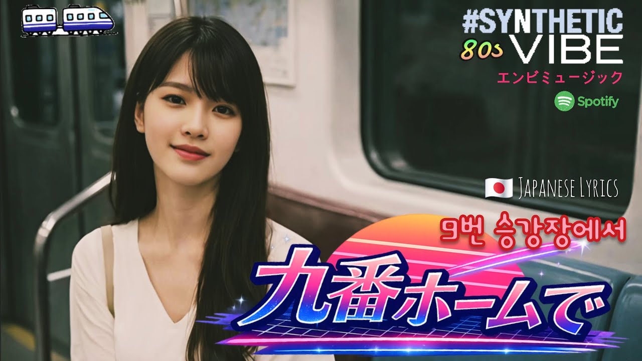 [🇯🇵Japanese Lyrics] 🎵 九番ホームで (9번 승강장에서) - EnvyMusic. (80's Synth-pop Style) #jpop 