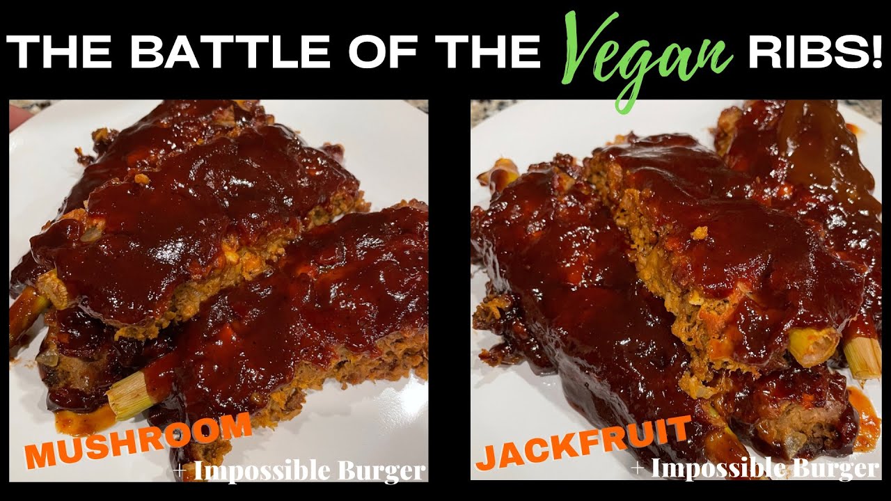 Vegan RIBS!!! Which one is better? Mushroom or Jackfruit??? 😲🤯😱 *detailed Instructions*
