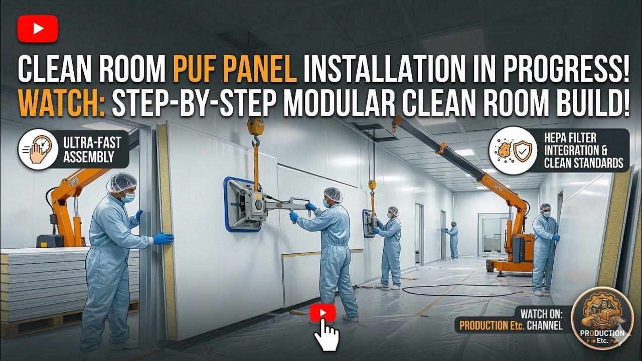 Clean room installation: step-by-step, Modular puf panel construction | How puf panels create room 