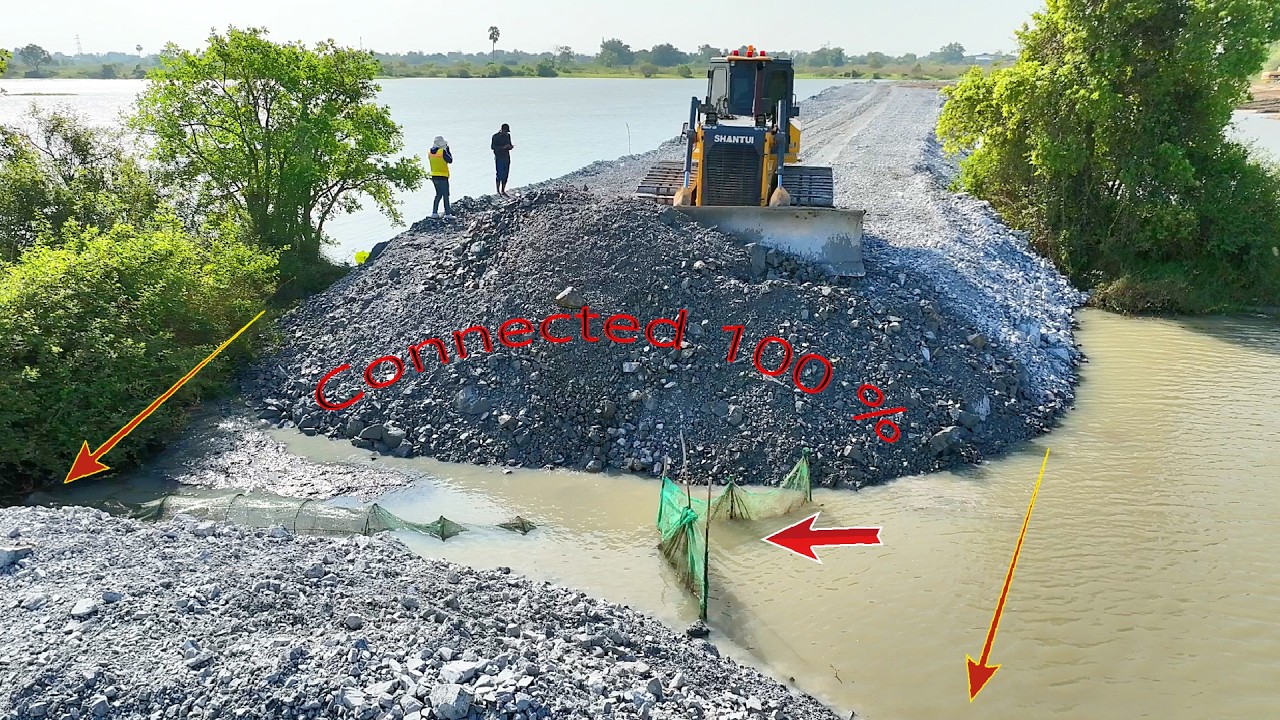 OMG NEW Impressive Activity !! Amazing Skill SHANTUI Bulldozer Push rock to Connect NEW Roads 100%