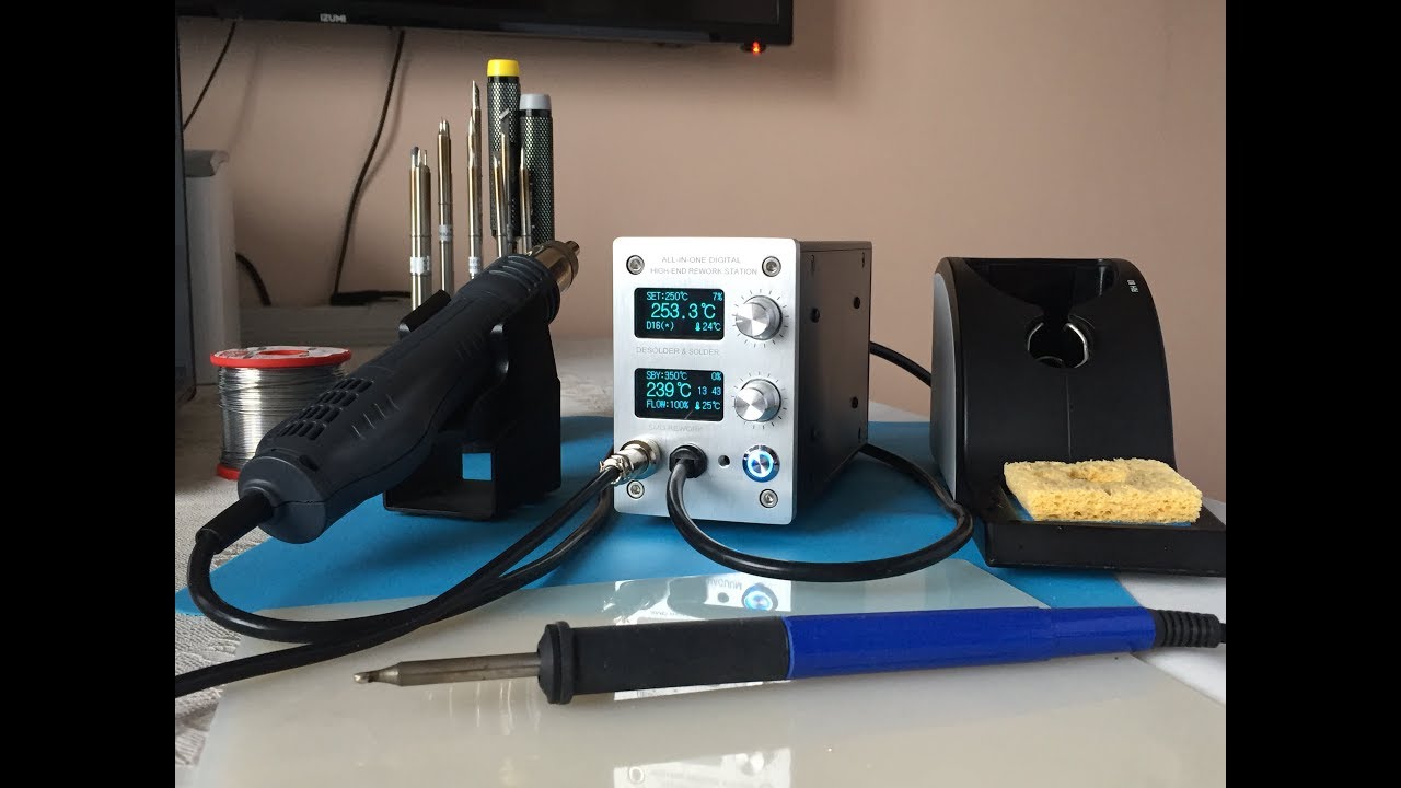 KSGER Паяльник Hakko Т12 + паяльный фен на контроллере STM32