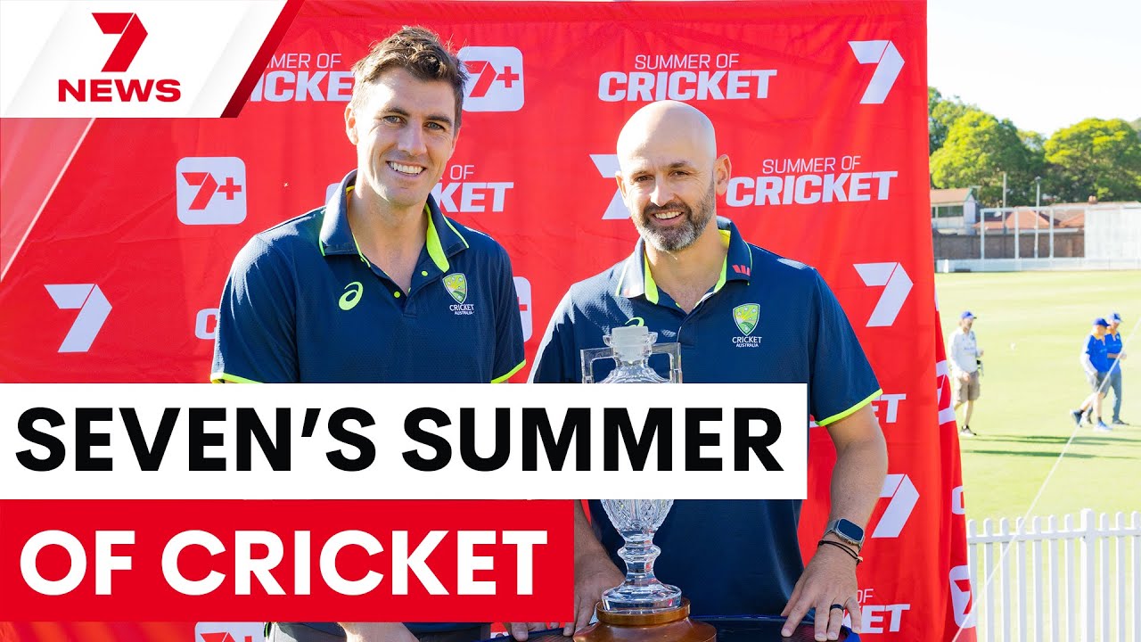 Pat Cummins and Nathan Lyon launch Seven's Summer of Cricket with The Ashes, WBBL and BBL | 7NEWS