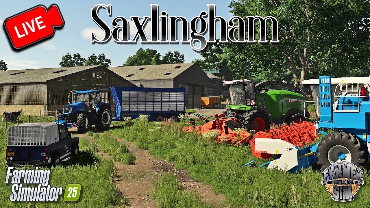 🔴MONDAY NIGHT LIVE FROM SAXLINGHAM🔴Farm Sim Brisco's Amazing New Map For Farming Simulator 25