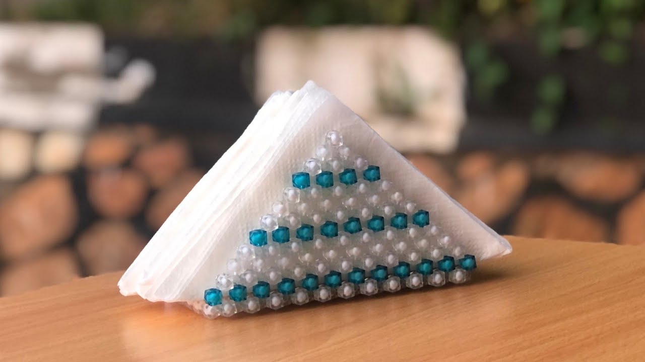 How to make a Tissue holder using beads | Serviette holder