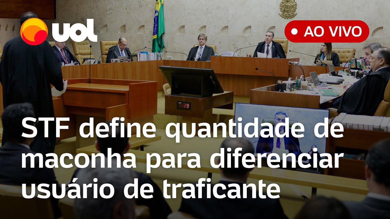 STF define 40 gramas de maconha para diferenciar usuário de traficante; acompanhe ao vivo