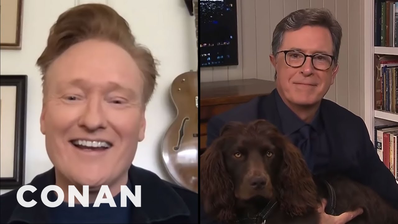 Stephen Colbert Doesn’t Believe Conan Has Dogs | CONAN on TBS