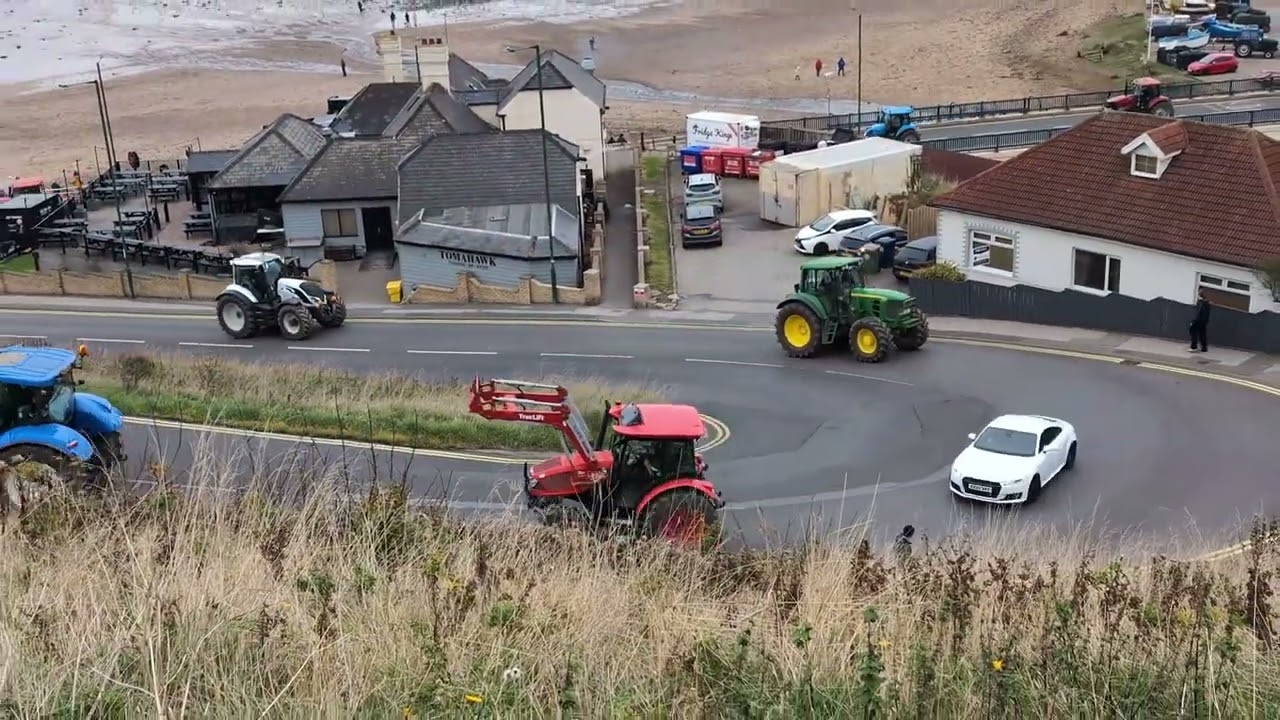 Loftus Young Farmers Charity Tractor Run October 2025 Saltburn Bank