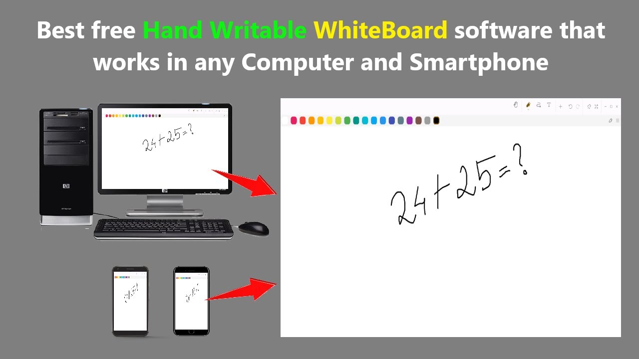 Best free Hand Writable WhiteBoard software that works in any Computer and Smartphone.