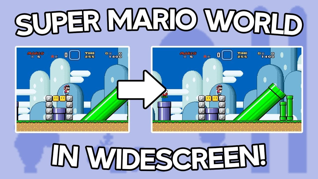 Super Mario World Widescreen Patch - Gameplay Parte 1