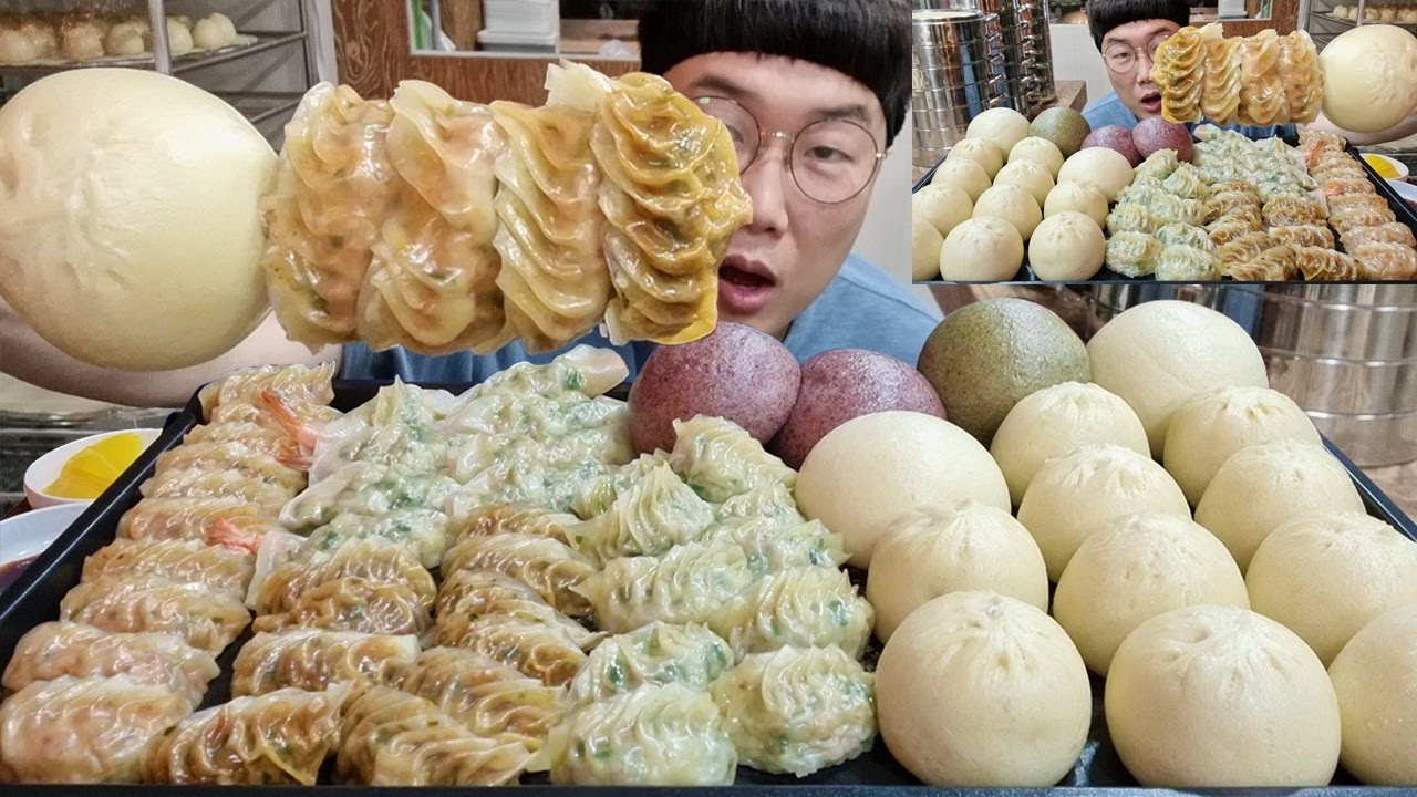 수제만두 왕만두 찐빵... 전메뉴 7판 묵고..새우 김치 통만두 2판 또묵..