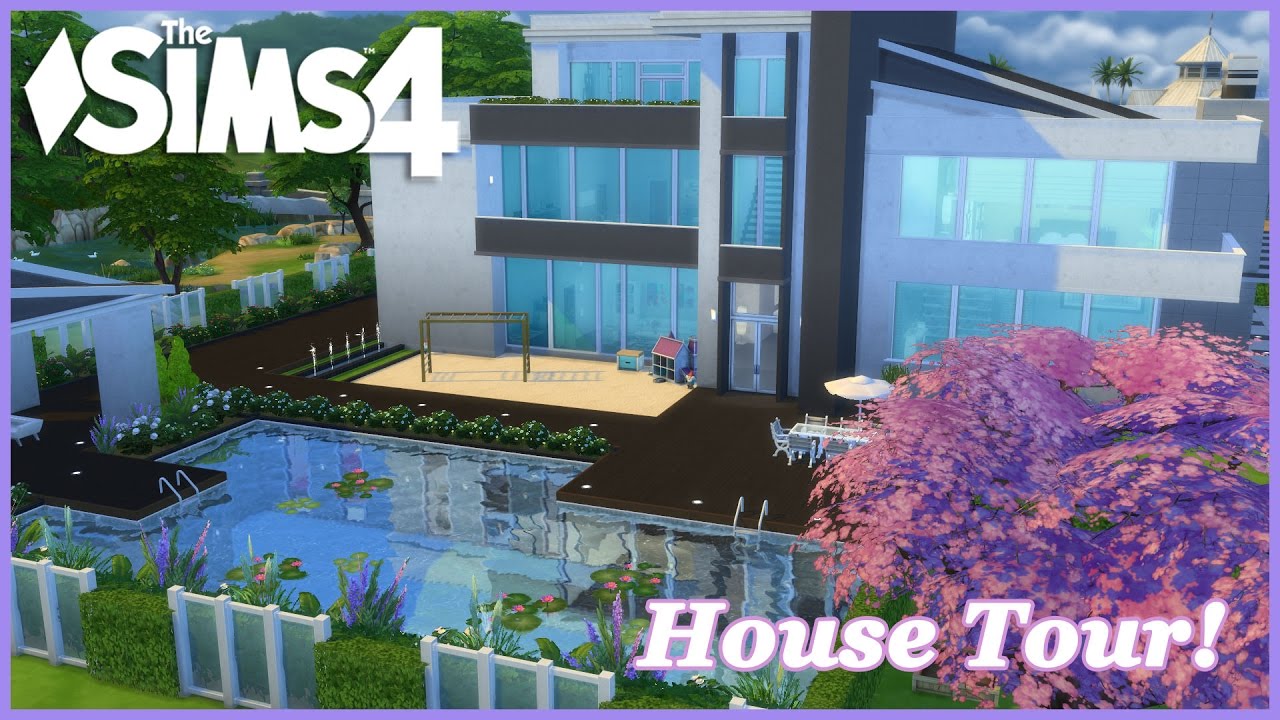 The Sims 4 - Base Game Modern Mansion (House Tour!)