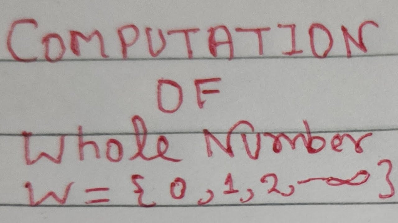 Computation of Whole Number and Properties of Whole Number by YAS Coaching