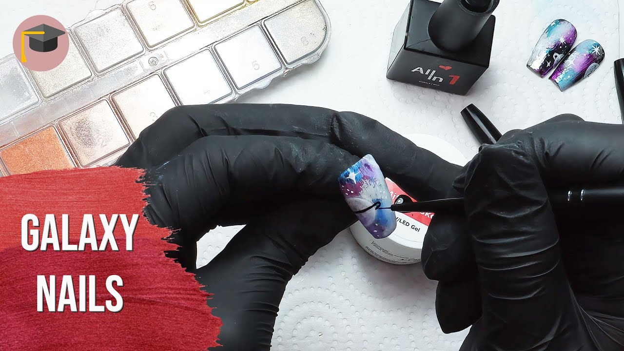 Galaxy Naildesign mit Folie & Gelmalerei | Tutorial 162