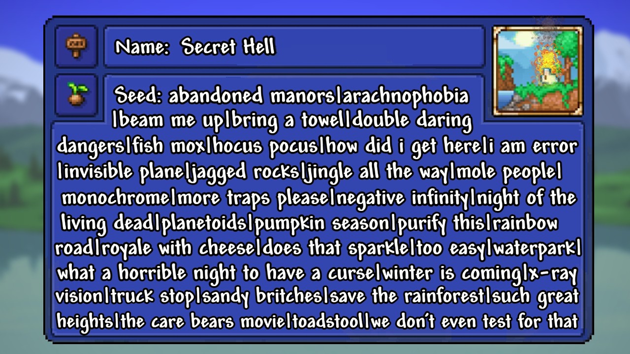 Can you beat all 35 Terraria Secret Seeds at the same time?