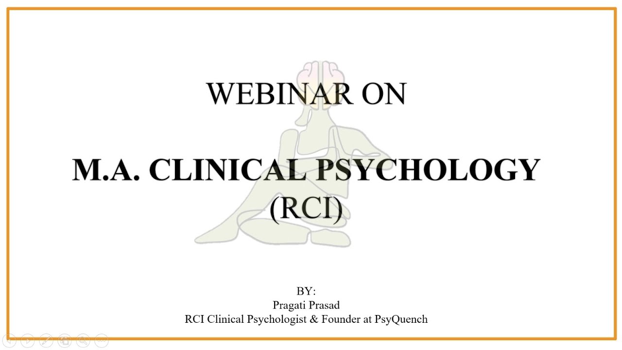 New RCI guidelines on MA CLINICAL PSYCHOLOGY