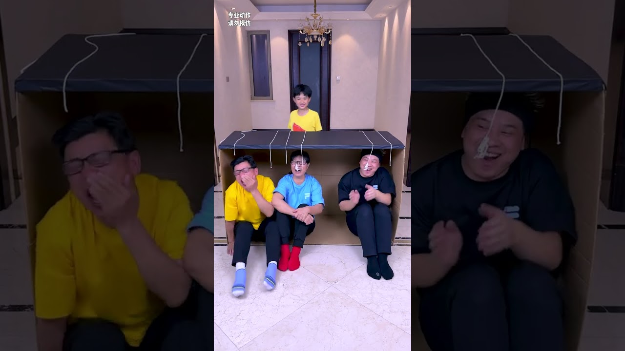 The Little Boy's Prank, The Rope-Pulling Challenge Is So Exciting! ! #Funny #Familychallenge