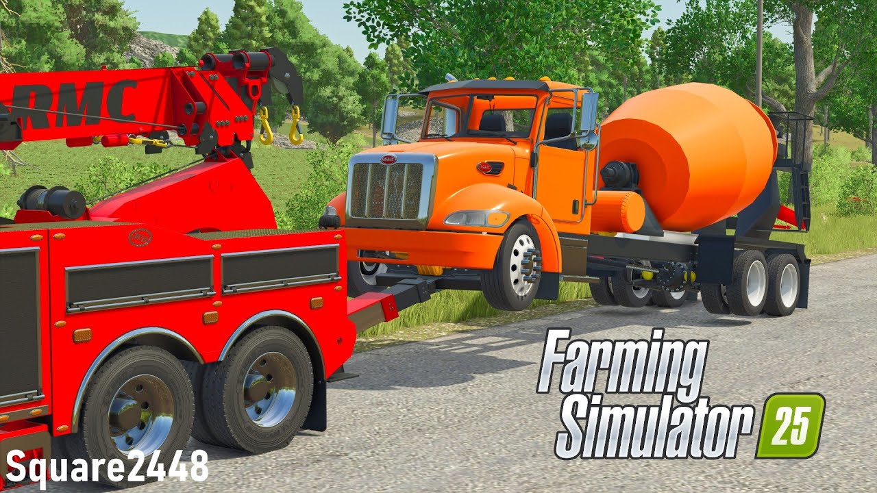 СЛОМАЛСЯ бетоносмеситель и лебедка! | FS25 Heavy Rescue